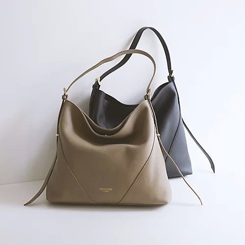 【トプカピ/TOPKAPI】の【TREASURE TOPKAPI】シュリンクレザー ワンハンドル 2way ショルダー バッグ インテリア・キッズ・メンズ・レディースファッション・服の通販 founy(ファニー) ファッション Fashion レディースファッション Fashion for Women バッグ Bags ショルダー Shoulder, Shoulder Strap フォルム Silhouette, Form ビジネス 仕事 通勤 Business / Work / Commuting グレージュ|ID: prp329100004761795 ipo3291000000034462086