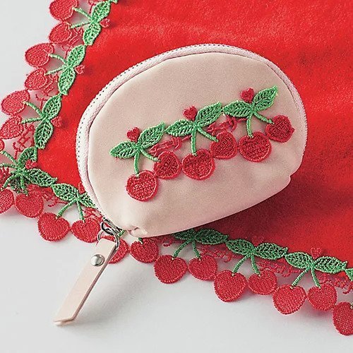 【近沢レース店/Chikazawa Lace】の【LEE厳選】さくらんぼセット(タオルハンカチ+キーリングポーチ) 人気、トレンドファッション・服の通販 founy(ファニー) 　ファッション　Fashion　レディースファッション　Fashion for Women　ポーチ&ミニバッグ　Pouches & Mini Bags　タオル　Towel, Bath Towel　チェリー　Cherry, Cherry Pattern　ハンカチ　Handkerchief, Hanky　フォルム　Silhouette, Form　ポーチ　Pouch, Small Case　モチーフ　Motif, Design Theme　レース　Lace, Lace Fabric　人気　Popular, Best Seller　other-2|ID: prp329100004761812 ipo3291000000034462207