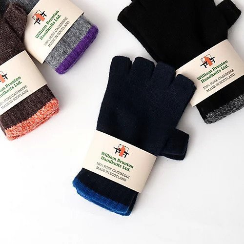 【ノーリーズ グッドマン/NOLLEY'S goodman / MEN】の【William Brunton/ウィリアム・ブラントン】別注カシミヤフィンガーレスグローブ インテリア・キッズ・メンズ・レディースファッション・服の通販 founy(ファニー) ファッション Fashion メンズファッション Fashion for Men アクセサリー Fashion Accessories 手編み Hand-Knitted, Handmade Knit ハンド Hand, Handmade 別注 Limited Edition, Custom Order ギフト プレゼント Gift / Present ネイビー|ID: prp329100004762872 ipo3291000000034472884