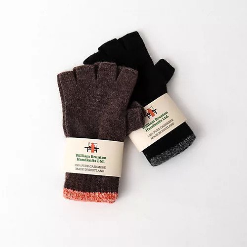 【ノーリーズ グッドマン/NOLLEY'S goodman / MEN】の【William Brunton/ウィリアム・ブラントン】別注カシミヤフィンガーレスグローブ インテリア・キッズ・メンズ・レディースファッション・服の通販 founy(ファニー) ファッション Fashion メンズファッション Fashion for Men アクセサリー Fashion Accessories 手編み Hand-Knitted, Handmade Knit ハンド Hand, Handmade 別注 Limited Edition, Custom Order ギフト プレゼント Gift / Present ブラウン|ID: prp329100004762872 ipo3291000000034472885