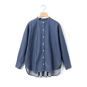 【ミディウミ/MidiUmi】 タックスリーブデニムシャツ人気、トレンドファッション・服の通販 founy(ファニー) ファッション Fashion レディースファッション Fashion for Women トップス・カットソー Cut & Sew Tops シャツ・ブラウス・オフィスカジュアル Elegant Blouses & Button-Ups インディゴ Indigo Denim カフス Cuff Design デニム Denim, Jeans Material ブリーチ Bleach, Washed Finish |ID:prp329100004763001