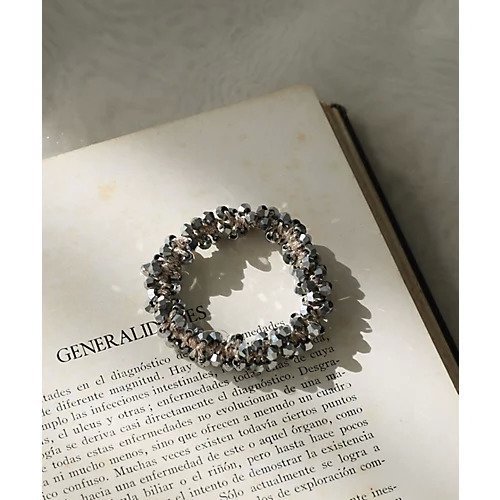 【コレカラ/collecala】のスリムビーズシュシュ インテリア・キッズ・メンズ・レディースファッション・服の通販 founy(ファニー) 　ファッション　Fashion　レディースファッション　Fashion for Women　シュシュ&ヘアアクセ/ヘアアレンジ　Scrunchies & Hair Accessories　ハーフ　Half, Half-Length　グレー|ID: prp329100004763003 ipo3291000000034474020