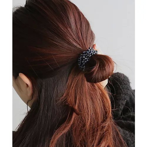 【コレカラ/collecala】のスリムビーズシュシュ インテリア・キッズ・メンズ・レディースファッション・服の通販 founy(ファニー) 　ファッション　Fashion　レディースファッション　Fashion for Women　シュシュ&ヘアアクセ/ヘアアレンジ　Scrunchies & Hair Accessories　ハーフ　Half, Half-Length　ネイビー|ID: prp329100004763003 ipo3291000000034474022