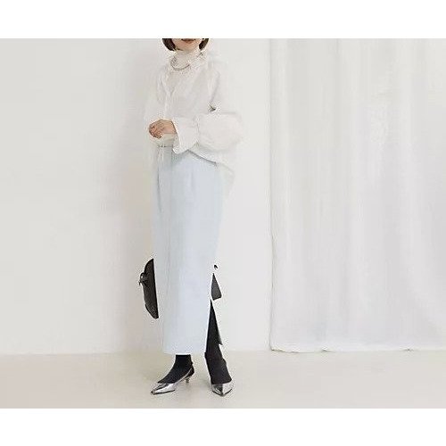 【ノーリーズソフィー/NOLLEY'S sophi】のウォッシャブルオーガンジーフリルブラウス 人気、トレンドファッション・服の通販 founy(ファニー) 　ファッション　Fashion　レディースファッション　Fashion for Women　トップス・カットソー　Cut & Sew Tops　シャツ・ブラウス・オフィスカジュアル　Elegant Blouses & Button-Ups　2025年　2025　2025-2026秋冬・A/W　Autumn/Winter 2025–26 AW25–26　オーガンジー　Organza Fabric　シャーリング　Shirring, Ruched　スリット　Slit, Slit Detail　スリーブ　Sleeve, Long Sleeve / Short Sleeve　タートル　Turtleneck, Turtle Collar　フォルム　Silhouette, Form　フリル　Frill, Ruffle　ロング　Long, Long-Length　A/W・秋冬　Autumn/Winter　other-2|ID: prp329100004763592 ipo3291000000034483490