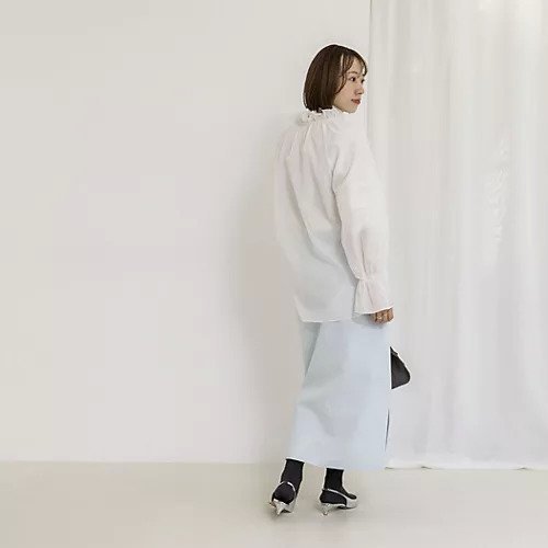 【ノーリーズソフィー/NOLLEY'S sophi】のウォッシャブルオーガンジーフリルブラウス 人気、トレンドファッション・服の通販 founy(ファニー) 　ファッション　Fashion　レディースファッション　Fashion for Women　トップス・カットソー　Cut & Sew Tops　シャツ・ブラウス・オフィスカジュアル　Elegant Blouses & Button-Ups　2025年　2025　2025-2026秋冬・A/W　Autumn/Winter 2025–26 AW25–26　オーガンジー　Organza Fabric　シャーリング　Shirring, Ruched　スリット　Slit, Slit Detail　スリーブ　Sleeve, Long Sleeve / Short Sleeve　タートル　Turtleneck, Turtle Collar　フォルム　Silhouette, Form　フリル　Frill, Ruffle　ロング　Long, Long-Length　A/W・秋冬　Autumn/Winter　other-3|ID: prp329100004763592 ipo3291000000034483491