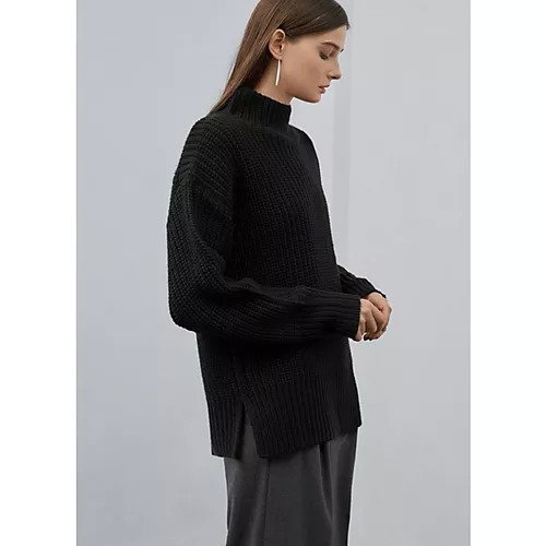 【スタイルデリ/STYLE DELI】のローゲージスタンドネックニット 人気、トレンドファッション・服の通販 founy(ファニー) 　ファッション　Fashion　レディースファッション　Fashion for Women　トップス・カットソー　Cut & Sew Tops　ニット　Knit Tops & Sweaters　オレンジ　Orange　ショルダー　Shoulder, Shoulder Strap　シンプル　Simple, Minimal　スタンド　Stand Collar, Upright Stand　ストレート　Straight, Straight Cut　スリット　Slit, Slit Detail　ダメージ　Distressed, Destroyed　ドロップ　Drop Shoulder, Dropped Style　定番　Standard, Basic Item　ハイネック　High Neck, Mock Neck　フィット　Fit, Slim Fit　フォルム　Silhouette, Form　ベーシック　Basic, Essential　リラックス　Relax, Relaxed Fit　おすすめ　Recommended / Our Picks　other-3|ID: prp329100004763599 ipo3291000000034483550