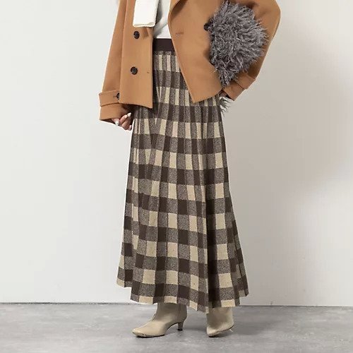 【ノーリーズ/NOLLEY'S】の《手洗い可能》チェックニットスカート インテリア・キッズ・メンズ・レディースファッション・服の通販 founy(ファニー) ファッション Fashion レディースファッション Fashion for Women スカート Skirts 2025年 2025 2025-2026秋冬・A/W Autumn/Winter 2025–26 AW25–26 シンプル Simple, Minimal チェック Check, Plaid, Tartan フェミニン Feminine, Girly フレア Flare, Flared エレガント 上品 Elegant A/W・秋冬 Autumn/Winter ブラウンベージュ系1|ID: prp329100004763608 ipo3291000000034483624