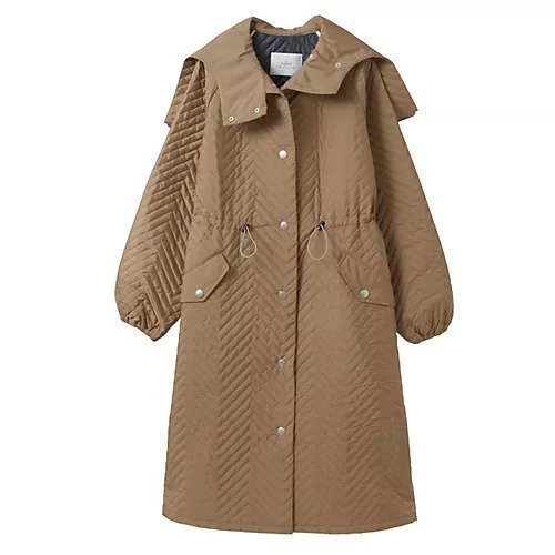 【ジュリエ/Julier】のsoronaキルティングロングコート インテリア・キッズ・メンズ・レディースファッション・服の通販 founy(ファニー) 　ファッション　Fashion　レディースファッション　Fashion for Women　アウター　Coat / Outerwear Collection　コート・ロングコート・ピーコート　Long Coats, Peacoats & More　春　Spring　秋　Autumn　キルティング　Quilted, Quilting　コレクション　Collection, Seasonal Line　軽量　Lightweight, Ultra Light　ジップ　Zip, Zipper　ダウン　Down, Puffer　フィット　Fit, Slim Fit　ブロック　Block, Solid Block Pattern　ヨガ　Yoga, Yoga Wear　リラックス　Relax, Relaxed Fit　ロング　Long, Long-Length　冬　Winter / This Winter　ベージュ|ID: prp329100004763611 ipo3291000000034483651