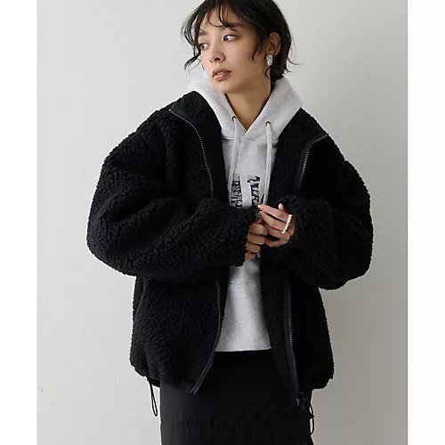 【ウィムガゼット/Whim Gazette】のボアブルゾン インテリア・キッズ・メンズ・レディースファッション・服の通販 founy(ファニー) ファッション Fashion レディースファッション Fashion for Women アウター Coat / Outerwear Collection ブルゾンジャケット・スポーティアウター Blouson Jackets 2025年 2025 2025-2026秋冬・A/W Autumn/Winter 2025–26 AW25–26 ジャケット Jacket, Outerwear パイピング Piping, Trim Design ブルゾン Blouson, Bomber Jacket ポケット Pocket, Pocket Detail ブラック|ID: prp329100004763620 ipo3291000000034483707