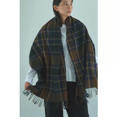 【マージュール/marjour】のCHECK STOLE MUFFLER インテリア・キッズ・メンズ・レディースファッション・服の通販 founy(ファニー) 　ファッション　Fashion　レディースファッション　Fashion for Women　ストール　Stole, Wrap　チェック　Check, Plaid, Tartan　フリンジ　Fringe, Tassel　A/W・秋冬　Autumn/Winter　防寒　Cold Protection, Winter-Ready　KHAKI&#215;PURPLE|ID: prp329100004763764 ipo3291000000034484865