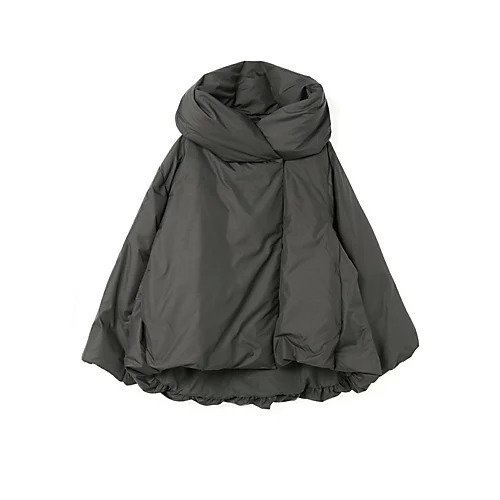 【ミズイロ インド/mizuiro ind】のフード付きショートダウンジャケット インテリア・キッズ・メンズ・レディースファッション・服の通販 founy(ファニー) 　ファッション　Fashion　レディースファッション　Fashion for Women　アウター　Coat / Outerwear Collection　レディースジャケット・軽アウター　Jackets　ダウン　Down, Puffer　バランス　Balance, Style Balance　ワイド　Wide, Wide Fit　人気　Popular, Best Seller　今季　This Season, Current Season　チャコールグレー|ID: prp329100004763777 ipo3291000000034484914