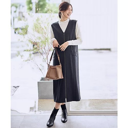 【エニー/ANY】の【2WAY/セットアップ可】ライトツイードジャンパースカート インテリア・キッズ・メンズ・レディースファッション・服の通販 founy(ファニー) 　ファッション　Fashion　レディースファッション　Fashion for Women　セットアップ　Matching Sets　スカート・ミニ/ミディ/マキシ　Skirts / Mini, Midi & Maxi Skirts　インナー　Innerwear　セットアップ　Set-Up, Coordinated Outfit　ツイード　Twill, Twill Weave　トレンド　Trend, Trending Now　ボトム　Bottoms, Lower Wear　ポケット　Pocket, Pocket Detail　ロング　Long, Long-Length　ワイド　Wide, Wide Fit　洗える　Machine Washable　A/W・秋冬　Autumn/Winter　チャコール|ID: prp329100004764695 ipo3291000000034494690