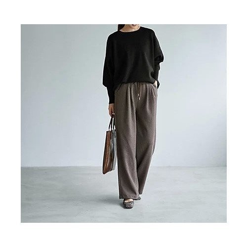 【スタイルデリ/STYLE DELI】のスムースハイゲージゆったりクルーネックニット 人気、トレンドファッション・服の通販 founy(ファニー) 　ファッション　Fashion　レディースファッション　Fashion for Women　トップス・カットソー　Cut & Sew Tops　ニット　Knit Tops & Sweaters　イエロー　Yellow　シンプル　Simple, Minimal　ジャケット　Jacket, Outerwear　スリット　Slit, Slit Detail　定番　Standard, Basic Item　長袖　Long Sleeve, Full Sleeve　冬　Winter / This Winter　other-2|ID: prp329100004766691 ipo3291000000034515524