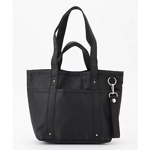 【エニー/ANY】の【A4サイズ収納可】Wナイロントートバッグ インテリア・キッズ・メンズ・レディースファッション・服の通販 founy(ファニー) 　ファッション　Fashion　レディースファッション　Fashion for Women　バッグ　Bags　チャーム　Charm, Pendant　ベスト　Vest, Waistcoat　ポケット　Pocket, Pocket Detail　おすすめ　Recommended / Our Picks　ビジネス 仕事 通勤　Business / Work / Commuting　ブラック|ID: prp329100004767375 ipo3291000000034525460