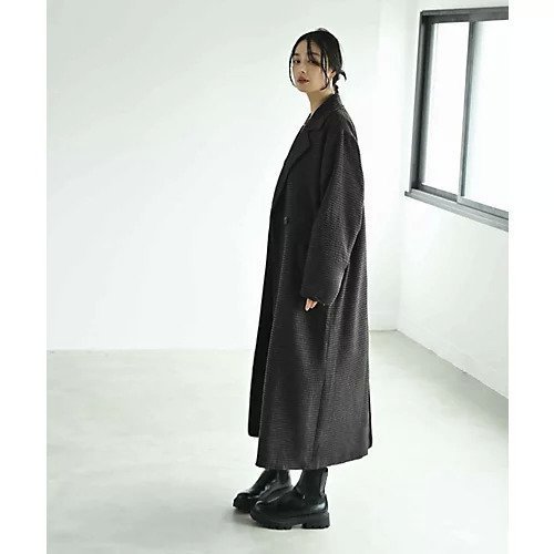 【スタイルデリ/STYLE DELI】の【BLK001】チェックロングコート 人気、トレンドファッション・服の通販 founy(ファニー) 　ファッション　Fashion　レディースファッション　Fashion for Women　アウター　Coat / Outerwear Collection　コート・ロングコート・ピーコート　Long Coats, Peacoats & More　秋　Autumn　クラシカル　Classical, Vintage-Inspired　クール　Cool, Chic　シンプル　Simple, Minimal　ストレート　Straight, Straight Cut　タートル　Turtleneck, Turtle Collar　チェック　Check, Plaid, Tartan　バランス　Balance, Style Balance　フィット　Fit, Slim Fit　ポケット　Pocket, Pocket Detail　マニッシュ　Mannish, Boyish　ロング　Long, Long-Length　ワイド　Wide, Wide Fit　冬　Winter / This Winter　おすすめ　Recommended / Our Picks　エレガント 上品　Elegant　ビジネス 仕事 通勤　Business / Work / Commuting　other-3|ID: prp329100004767382 ipo3291000000034525557