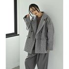 【スタイルデリ/STYLE DELI】の【BLK001】カールシャギーダブルコート チャコール|ID:prp329100004767383