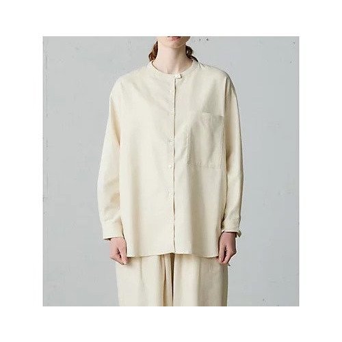 【ミディウミ/MidiUmi】のバンドカラーシャツ 人気、トレンドファッション・服の通販 founy(ファニー) 　ファッション　Fashion　レディースファッション　Fashion for Women　トップス・カットソー　Cut & Sew Tops　シャツ・ブラウス・オフィスカジュアル　Elegant Blouses & Button-Ups　シンプル　Simple, Minimal　ベーシック　Basic, Essential　ポケット　Pocket, Pocket Detail　ワイド　Wide, Wide Fit　 other-1|ID: prp329100004768228 ipo3291000000034969220