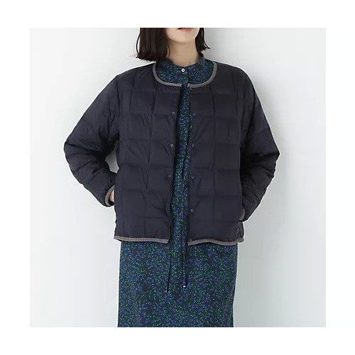 【ヒューマンウーマン/HUMAN WOMAN】の≪TAIONコラボ≫リバーシブルクルーネックダウンブルゾン インテリア・キッズ・メンズ・レディースファッション・服の通販 founy(ファニー) 　ファッション　Fashion　レディースファッション　Fashion for Women　アウター　Coat / Outerwear Collection　ブルゾンジャケット・スポーティアウター　Blouson Jackets　おすすめ　Recommended / Our Picks　アウトドア　Outdoor Clothing　インナー　Innerwear　カットソー　Cut and Sewn Top　コラボ　Collaboration, Collab　ジャケット　Jacket, Outerwear　スタンダード　Standard, Basic　タフタ　Taffeta, Structured Fabric　ダウン　Down, Puffer　ベーシック　Basic, Essential　リバーシブル　Reversible, Two-Sided　人気　Popular, Best Seller　別注　Limited Edition, Custom Order　巾着　Drawstring Bag, Kinchaku　ネイビー&#215;グレー|ID: prp329100004768266 ipo3291000000034535689