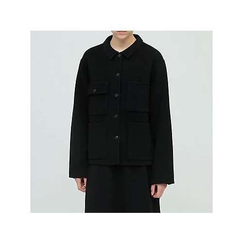 【ミズイロ インド/mizuiro ind】のウールユーティリティジャケット インテリア・キッズ・メンズ・レディースファッション・服の通販 founy(ファニー) 　ファッション　Fashion　レディースファッション　Fashion for Women　アウター　Coat / Outerwear Collection　レディースジャケット・軽アウター　Jackets　フェイス　Face, Facial Design　フロント　Front, Front Design　ポケット　Pocket, Pocket Detail　ブラック|ID: prp329100004768270 ipo3291000000034535718