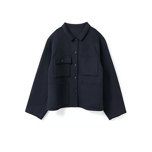 【ミズイロ インド/mizuiro ind】のウールユーティリティジャケット インテリア・キッズ・メンズ・レディースファッション・服の通販 founy(ファニー) 　ファッション　Fashion　レディースファッション　Fashion for Women　アウター　Coat / Outerwear Collection　レディースジャケット・軽アウター　Jackets　フェイス　Face, Facial Design　フロント　Front, Front Design　ポケット　Pocket, Pocket Detail　ネイビー|ID: prp329100004768270 ipo3291000000034535720