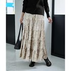 【スタイルデリ/STYLE DELI】の5段ティアードベロアスカート グレージュ|ID: prp329100004768368 ipo3291000000034536413
