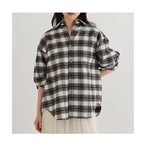 【ウィムガゼット/Whim Gazette】のピケチェックシャツ インテリア・キッズ・メンズ・レディースファッション・服の通販 founy(ファニー) 　ファッション　Fashion　レディースファッション　Fashion for Women　トップス・カットソー　Cut & Sew Tops　シャツ・ブラウス・オフィスカジュアル　Elegant Blouses & Button-Ups　2025年　2025　2025-2026秋冬・A/W　Autumn/Winter 2025–26 AW25–26　チェック　Check, Plaid, Tartan　オフホワイト|ID: prp329100004770129 ipo3291000000034554585