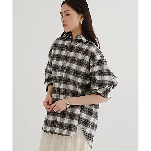 【ウィムガゼット/Whim Gazette】のピケチェックシャツ 人気、トレンドファッション・服の通販 founy(ファニー) 　ファッション　Fashion　レディースファッション　Fashion for Women　トップス・カットソー　Cut & Sew Tops　シャツ・ブラウス・オフィスカジュアル　Elegant Blouses & Button-Ups　2025年　2025　2025-2026秋冬・A/W　Autumn/Winter 2025–26 AW25–26　チェック　Check, Plaid, Tartan　other-3|ID: prp329100004770129 ipo3291000000034554589