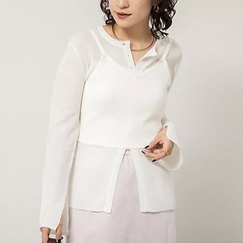 【ノーリーズソフィー/NOLLEY'S sophi】の《手洗い可能》モヘヤ混片畦ビスチェ インテリア・キッズ・メンズ・レディースファッション・服の通販 founy(ファニー) 　ファッション　Fashion　レディースファッション　Fashion for Women　トップス・カットソー　Cut & Sew Tops　ビスチェ　Bustiers & Corset Tops / Layered Bustier Style　2025年　2025　2025-2026秋冬・A/W　Autumn/Winter 2025–26 AW25–26　アンサンブル　Ensemble Set　カットソー　Cut and Sewn Top　カーディガン　Cardigan, Knitwear　ビスチェ　Bustier, Corset Top　畦　Ribbed Knit　ホワイト|ID: prp329100004770144 ipo3291000000034554709