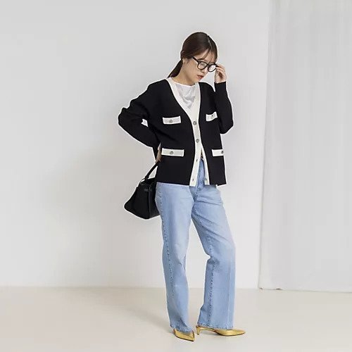 【ノーリーズ/NOLLEY'S】の《手洗い可能》スムース配色Vネックカーディガン 人気、トレンドファッション・服の通販 founy(ファニー) ファッション Fashion レディースファッション Fashion for Women トップス・カットソー Cut & Sew Tops カーディガン・羽織り Layered Style Cardigans Vネックトップス V-Neck Tops / V-Cut Neckline Shirts 2025年 2025 2025-2026秋冬・A/W Autumn/Winter 2025–26 AW25–26 カーディガン Cardigan, Knitwear クラシカル Classical, Vintage-Inspired ジャケット Jacket, Outerwear デニム Denim, Jeans Material ポケット Pocket, Pocket Detail ロング Long, Long-Length エレガント 上品 Elegant other-3|ID: prp329100004770149 ipo3291000000034554762