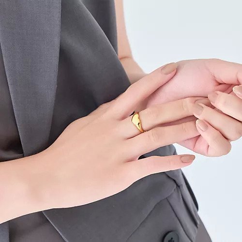 【フィービィー/phoebe】の【金属アレルギー対応】メタルラヴィリング/ステンレス/ハート インテリア・キッズ・メンズ・レディースファッション・服の通販 founy(ファニー) ファッション Fashion レディースファッション Fashion for Women アクセサリー Fashion Accessories フォルム Silhouette, Form モチーフ Motif, Design Theme ゴールド|ID: prp329100004770168 ipo3291000000034554986