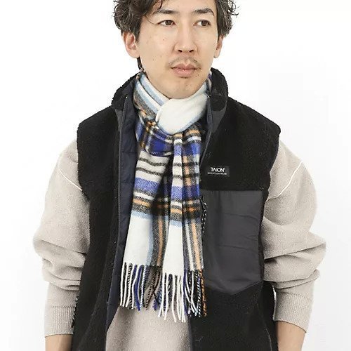 【ノーリーズ グッドマン/NOLLEY'S goodman / MEN】のベビーウールマフラー35 インテリア・キッズ・メンズ・レディースファッション・服の通販 founy(ファニー) 　ファッション　Fashion　メンズファッション　Fashion for Men　ベビー　Baby, Babywear　マフラー　Scarf, Muffler　軽量　Lightweight, Ultra Light　ホワイト系2|ID: prp329100004770190 ipo3291000000034845578