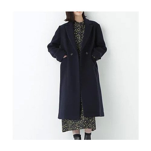 【ヒューマンウーマン/HUMAN WOMAN】のウールモッサダブルチェスターコート インテリア・キッズ・メンズ・レディースファッション・服の通販 founy(ファニー) ファッション Fashion レディースファッション Fashion for Women アウター Coat / Outerwear Collection コート・ロングコート・ピーコート Long Coats, Peacoats & More チェスターコート・ロング丈アウター Chester Coats / Chesterfield Long Coats おすすめ Recommended / Our Picks スタンダード Standard, Basic ストライプ Stripe, Striped Pattern ダブル Double, Double-Breasted チェスターコート Chester Coat, Long Coat デニム Denim, Jeans Material パーカー Hoodie, Parka ポケット Pocket, Pocket Detail エレガント 上品 Elegant 冬 Winter / This Winter ネイビー|ID: prp329100004771200 ipo3291000000034565717