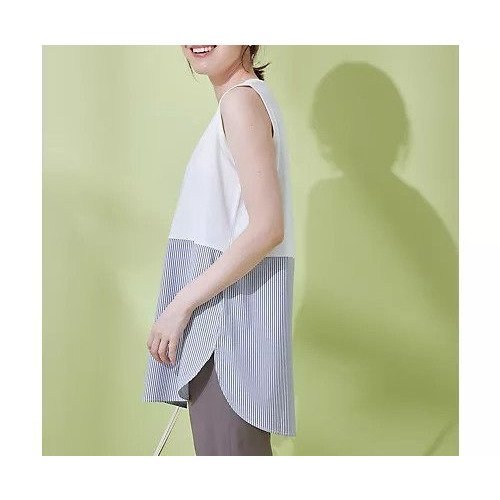 【エニー/ANY】のレイヤード布帛ドッキングタンクトップ 人気、トレンドファッション・服の通販 founy(ファニー) ファッション Fashion レディースファッション Fashion for Women おすすめ Recommended / Our Picks カットソー Cut and Sewn Top other-2|ID: prp329100004772884 ipo3291000000034583872