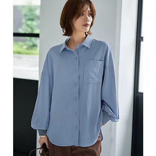 【スタイルデリ/STYLE DELI】のシワFREEスルスル袖リブシャツ インテリア・キッズ・メンズ・レディースファッション・服の通販 founy(ファニー) ファッション Fashion レディースファッション Fashion for Women トップス・カットソー Cut & Sew Tops シャツ・ブラウス・オフィスカジュアル Elegant Blouses & Button-Ups イエロー Yellow ジャケット Jacket, Outerwear ストレート Straight, Straight Cut スリット Slit, Slit Detail スーツ Suit, Formalwear 長袖 Long Sleeve, Full Sleeve バランス Balance, Style Balance フォルム Silhouette, Form フラット Flat, Flat Shoes フロント Front, Front Design ポケット Pocket, Pocket Detail 冬 Winter / This Winter A/W・秋冬 Autumn/Winter 夏 Summer ライトブルー|ID: prp329100004772997 ipo3291000000034584763