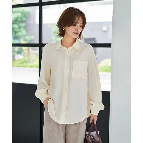 【スタイルデリ/STYLE DELI】のシワFREEスルスル袖リブシャツ インテリア・キッズ・メンズ・レディースファッション・服の通販 founy(ファニー) ファッション Fashion レディースファッション Fashion for Women トップス・カットソー Cut & Sew Tops シャツ・ブラウス・オフィスカジュアル Elegant Blouses & Button-Ups イエロー Yellow ジャケット Jacket, Outerwear ストレート Straight, Straight Cut スリット Slit, Slit Detail スーツ Suit, Formalwear 長袖 Long Sleeve, Full Sleeve バランス Balance, Style Balance フォルム Silhouette, Form フラット Flat, Flat Shoes フロント Front, Front Design ポケット Pocket, Pocket Detail 冬 Winter / This Winter A/W・秋冬 Autumn/Winter 夏 Summer オフホワイト|ID: prp329100004772997 ipo3291000000036047428