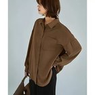 【スタイルデリ/STYLE DELI】のシワFREEスルスル袖リブシャツ ブラウン|ID: prp329100004772997 ipo3291000000036286234
