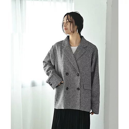 【スタイルデリ/STYLE DELI】の【BLK001】ツイード袖折り返しダブルジャケット インテリア・キッズ・メンズ・レディースファッション・服の通販 founy(ファニー) https://founy.com/ ファッション Fashion レディースファッション Fashion for Women アウター Coat / Outerwear Collection レディースジャケット・軽アウター Jackets インナー Innerwear 秋 Autumn クラシカル Classical, Vintage-Inspired クラシック Classic, Timeless Style ショルダー Shoulder, Shoulder Strap シンプル Simple, Minimal ジャケット Jacket, Outerwear タートルネック Turtleneck, High Neck ダブル Double, Double-Breasted ツイード Twill, Twill Weave ドロップ Drop Shoulder, Dropped Style バランス Balance, Style Balance プリーツ Pleats, Pleated ベーシック Basic, Essential ボトム Bottoms, Lower Wear マニッシュ Mannish, Boyish ミックス Mix, Mixed Style リラックス Relax, Relaxed Fit ワイド Wide, Wide Fit 冬 Winter / This Winter おすすめ Recommended / Our Picks エレガント 上品 Elegant ビジネス 仕事 通勤 Business / Work / Commuting |ID: prp329100004773000 ipo3291000000034584776