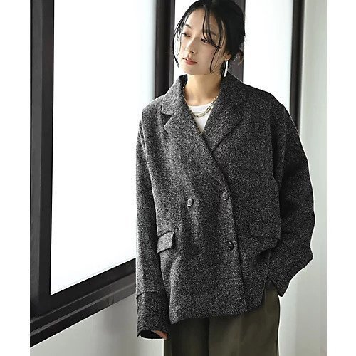 【スタイルデリ/STYLE DELI】の【BLK001】ツイード袖折り返しダブルジャケット 人気、トレンドファッション・服の通販 founy(ファニー) ファッション Fashion レディースファッション Fashion for Women アウター Coat / Outerwear Collection レディースジャケット・軽アウター Jackets インナー Innerwear 秋 Autumn クラシカル Classical, Vintage-Inspired クラシック Classic, Timeless Style ショルダー Shoulder, Shoulder Strap シンプル Simple, Minimal ジャケット Jacket, Outerwear タートルネック Turtleneck, High Neck ダブル Double, Double-Breasted ツイード Twill, Twill Weave ドロップ Drop Shoulder, Dropped Style バランス Balance, Style Balance プリーツ Pleats, Pleated ベーシック Basic, Essential ボトム Bottoms, Lower Wear マニッシュ Mannish, Boyish ミックス Mix, Mixed Style リラックス Relax, Relaxed Fit ワイド Wide, Wide Fit 冬 Winter / This Winter おすすめ Recommended / Our Picks エレガント 上品 Elegant ビジネス 仕事 通勤 Business / Work / Commuting other-2|ID: prp329100004773000 ipo3291000000034584784