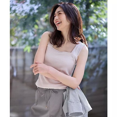 【エニー/ANY】のスクエアタンクトップ インテリア・キッズ・メンズ・レディースファッション・服の通販 founy(ファニー) ファッション Fashion レディースファッション Fashion for Women おすすめ Recommended / Our Picks インナー Innerwear カーディガン Cardigan, Knitwear ジャケット Jacket, Outerwear スクエア Square, Square Shape タンク Tank Top, Sleeveless Top テレコ Ribbed, Rib Stitch フィット Fit, Slim Fit グレージュ|ID: prp329100004773605 ipo3291000000034594196