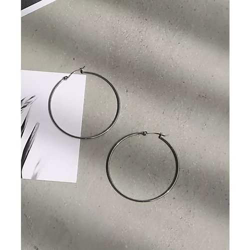 【コレカラ/collecala】の[stainless]50mmスリムフープピアス〈金属アレルギー対応〉 インテリア・キッズ・メンズ・レディースファッション・服の通販 founy(ファニー) 　ファッション　Fashion　レディースファッション　Fashion for Women　シンプル　Simple, Minimal　スリム　Slim, Slim Fit　フォーマル　Formal, Dressy　フープ　Hoop, Hoop Earrings　シルバー|ID: prp329100004773624 ipo3291000000034594378
