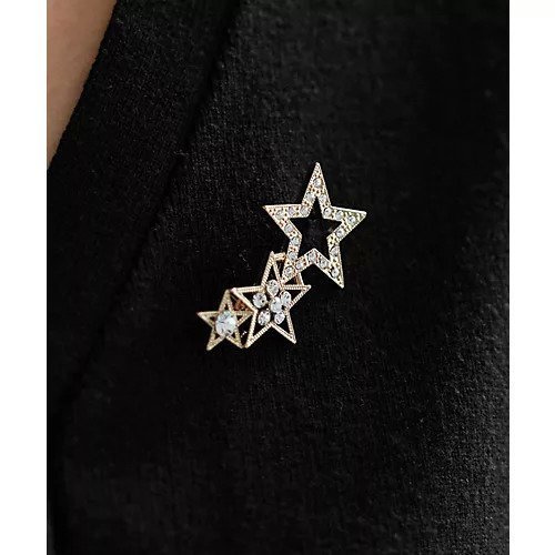 【スタイルデリ/STYLE DELI】のThree Stars ブローチ インテリア・キッズ・メンズ・レディースファッション・服の通販 founy(ファニー) 　ファッション　Fashion　レディースファッション　Fashion for Women　エレガント 上品　Elegant　ストーン　Stone, Gem-Like　ブローチ　Brooch, Pin Brooch　モチーフ　Motif, Design Theme　ゴールド|ID: prp329100004773681 ipo3291000000034595180