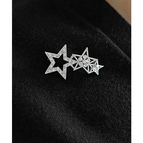 【スタイルデリ/STYLE DELI】のThree Stars ブローチ インテリア・キッズ・メンズ・レディースファッション・服の通販 founy(ファニー) 　ファッション　Fashion　レディースファッション　Fashion for Women　エレガント 上品　Elegant　ストーン　Stone, Gem-Like　ブローチ　Brooch, Pin Brooch　モチーフ　Motif, Design Theme　シルバー|ID: prp329100004773681 ipo3291000000034595181