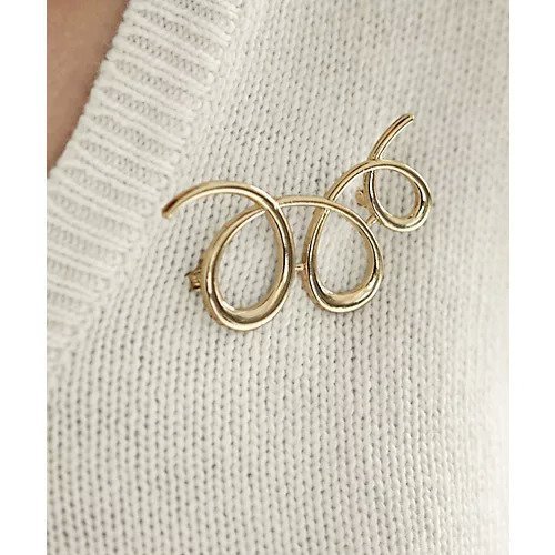 【スタイルデリ/STYLE DELI】の試し書きフォルムブローチ インテリア・キッズ・メンズ・レディースファッション・服の通販 founy(ファニー) 　ファッション　Fashion　レディースファッション　Fashion for Women　エレガント 上品　Elegant　ジャケット　Jacket, Outerwear　ジュエリー　Jewelry, Accessories　ストール　Stole, Wrap　ハンド　Hand, Handmade　フォルム　Silhouette, Form　ブローチ　Brooch, Pin Brooch　メガネ　Glasses, Eyewear　メタル　Metal, Metal Parts　モチーフ　Motif, Design Theme　冬　Winter / This Winter　A/W・秋冬　Autumn/Winter　ゴールド|ID: prp329100004773682 ipo3291000000034595185