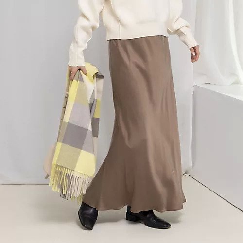 【ノーリーズ/NOLLEY'S】のウォッシャブルフィブリルサテンバイヤススカート インテリア・キッズ・メンズ・レディースファッション・服の通販 founy(ファニー) 　ファッション　Fashion　レディースファッション　Fashion for Women　スカート　Skirts　ヴィンテージ　Vintage Style　春　Spring　スウェット / スエット　Sweatshirt, Sweatwear　人気　Popular, Best Seller　マーメイド　Mermaid, Fishtail Silhouette　リネン　Linen, Linen Fabric　ロング　Long, Long-Length　S/S・春夏　SS, Spring/Summer, Warm Season　夏　Summer　2025年　2025　2025春夏・S/S　Spring/Summer 2025 SS25　2025-2026秋冬・A/W　Autumn/Winter 2025–26 AW25–26　カーキ|ID: prp329100004775383 ipo3291000000034615077