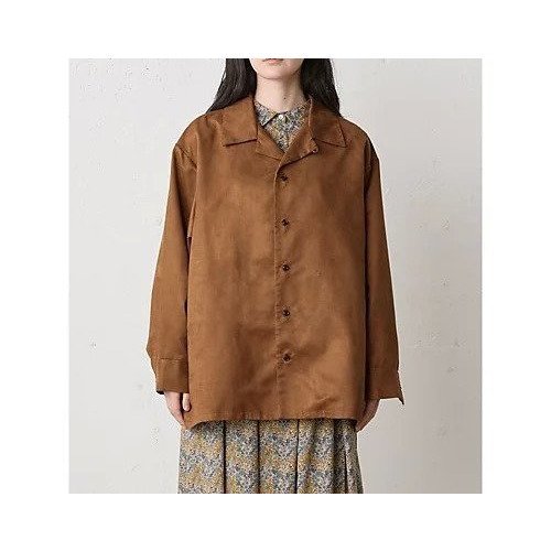 【ミディウミ/MidiUmi】のフェイクスエードシャツ インテリア・キッズ・メンズ・レディースファッション・服の通販 founy(ファニー) ファッション Fashion レディースファッション Fashion for Women トップス・カットソー Cut & Sew Tops シャツ・ブラウス・オフィスカジュアル Elegant Blouses & Button-Ups おすすめ Recommended / Our Picks ジャケット Jacket, Outerwear トレンド Trend, Trending Now 羽織 Haori, Light Jacket ブラウン|ID: prp329100004775590 ipo3291000000035307296
