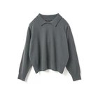 【ミズイロ インド/mizuiro ind】のハイゲージ襟付きプルオーバー チャコールグレー|ID: prp329100004775615 ipo3291000000036310664