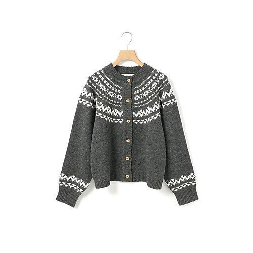 【ミディウミ/MidiUmi】のノルディックニットカーディガン 人気、トレンドファッション・服の通販 founy(ファニー) ファッション Fashion レディースファッション Fashion for Women トップス・カットソー Cut & Sew Tops ニット Knit Tops & Sweaters カーディガン・羽織り Layered Style Cardigans ウッド Wooden Design デニム Denim, Jeans Material 冬 Winter / This Winter 手編み Hand-Knitted, Handmade Knit other-1|ID: prp329100004775624 ipo3291000000034617503