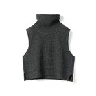 【ミズイロ インド/mizuiro ind】のワッフルハイネックベスト チャコールグレー|ID: prp329100004775625 ipo3291000000035307171