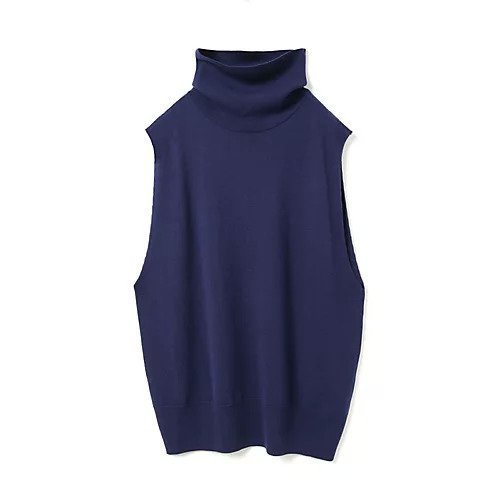 【ミズイロ インド/mizuiro ind】のリブハイネックベスト インテリア・キッズ・メンズ・レディースファッション・服の通販 founy(ファニー) 　ファッション　Fashion　レディースファッション　Fashion for Women　アウター　Coat / Outerwear Collection　トップス・カットソー　Cut & Sew Tops　ベスト&ジレ / 重ね着スタイル　Vests & Gilets　ハイネック　High Neck, Mock Neck　ベスト　Vest, Waistcoat　ベーシック　Basic, Essential　ロング　Long, Long-Length　人気　Popular, Best Seller　再入荷　Restock / Back in Stock　ブルー|ID: prp329100004775626 ipo3291000000035849486