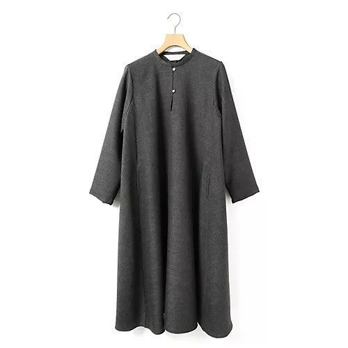 【ミディウミ/MidiUmi】のプレンティースキッパーワンピース インテリア・キッズ・メンズ・レディースファッション・服の通販 founy(ファニー) 　ファッション　Fashion　レディースファッション　Fashion for Women　ワンピース　Dresses　スタンド　Stand Collar, Upright Stand　ツイード　Twill, Twill Weave　フレア　Flare, Flared　エレガント 上品　Elegant　人気　Popular, Best Seller　グレー|ID: prp329100004775633 ipo3291000000034618325
